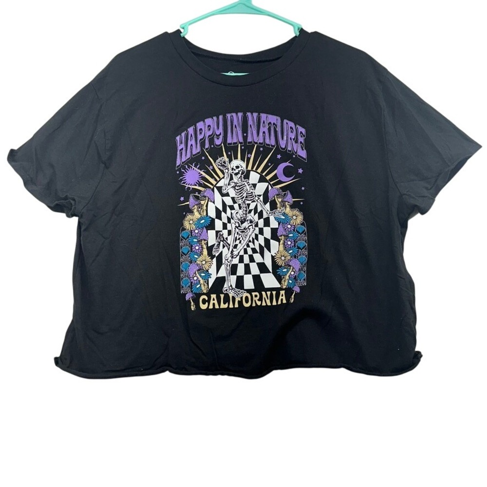 Organic Generation womens black graphic tshirt